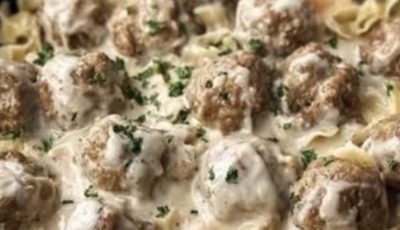 Crockpot Swedish Meatball Pasta