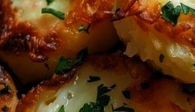 Baked potato rounds with cheese
