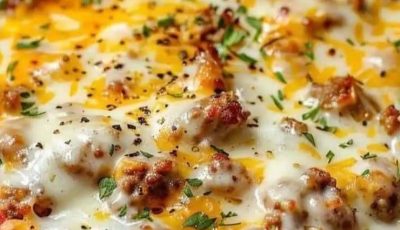 One-Pan Ground Sausage and Rice Skillet Recipe