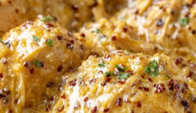 Slow Cooker Creamy Honey Mustard Chicken