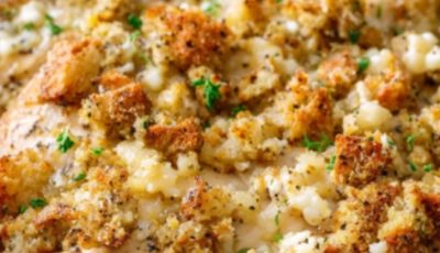3-Ingredient Slow Cooker Chicken & Stuffing