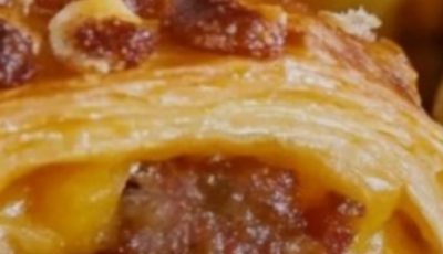 Flaky Puff Pastry Snacks with Sausage and Cheese