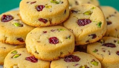 Cranberry Pistachio Slice-and-Bake Cookies
