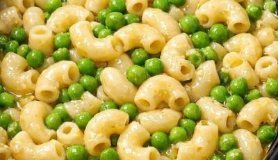 Slow Cooker 3-Ingredient Sweet Pea Macaroni