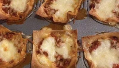 CHICKEN TACO WONTONS “CUPCAKES”