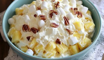 Pineapple Fluff Salad – The 5-Ingredient Dessert That Always Wins