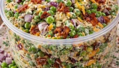Creamy Bacon Pea Salad