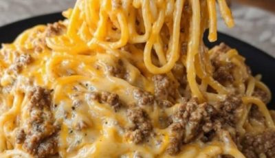 Cheesy Beef Spaghetti