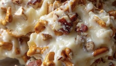 White Chocolate Pretzel Clusters with